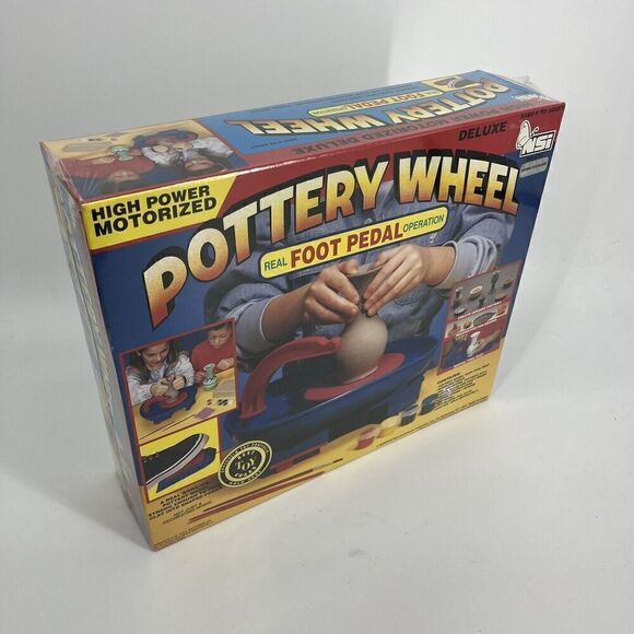 Deluxe Pottery Wheel High Power Motorized Real Foot Pedal Vintage Sealed - Picture 1 of 7